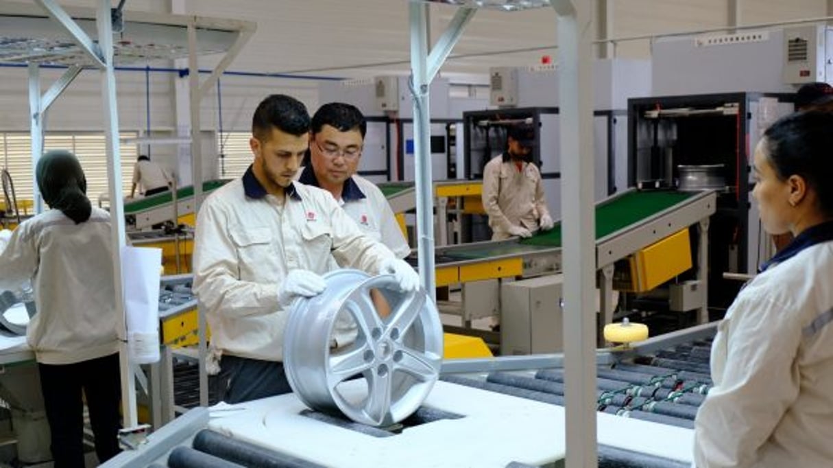 L’usine de jantes du chinois Citic Dicastal, dans la zone franche de Kenitra, le 27 juin. © Chen Binjie/XINHUA/MAXPPP