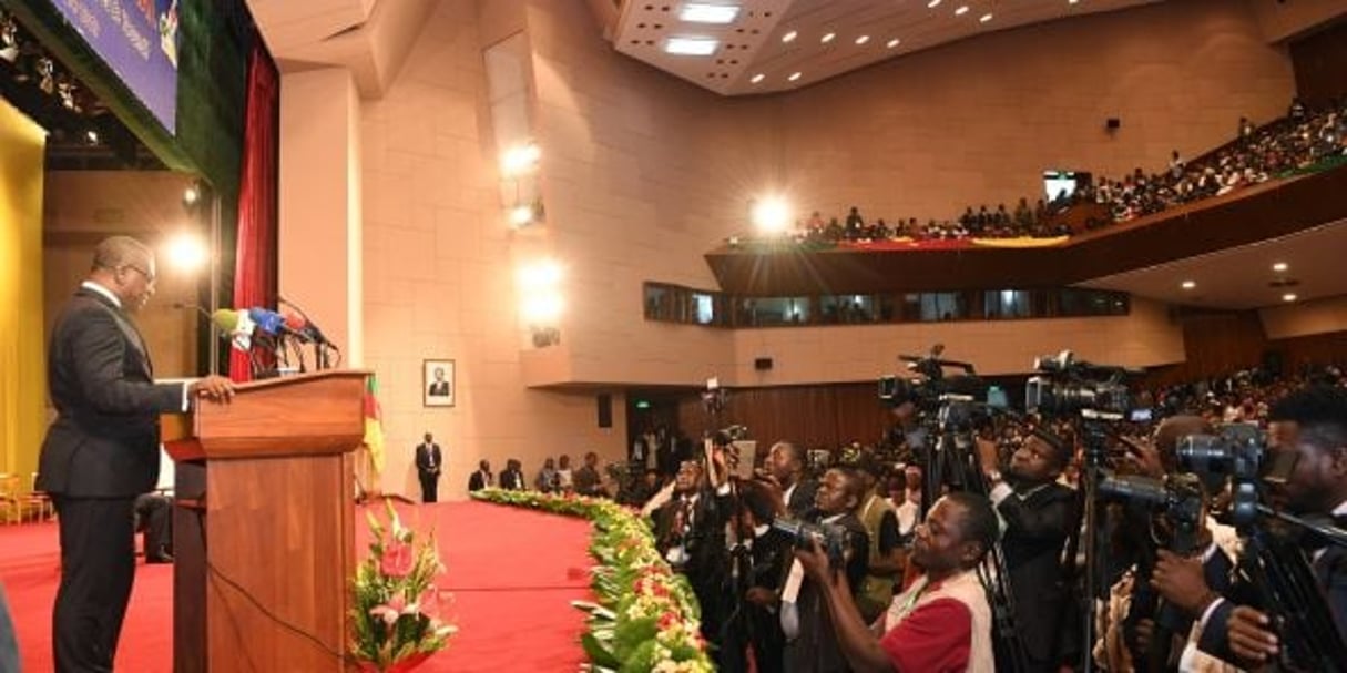 Joseph Dion Ngute, le Premier ministre camerounais, lors de l’ouverture du dialogue national à Yaoundé, le 30 septembre 2019. © DR / Dialogue national