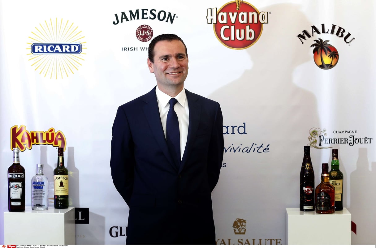 Alexandre Ricard, PDG de l’entreprise Pernod Ricard, le 24 août 2015 à Paris. © Christophe Ena/AP/SIPA