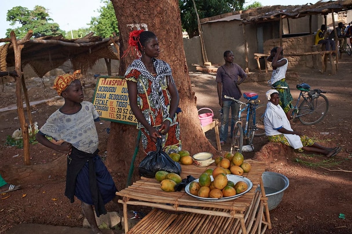 Marché rural dans le village de Tiogo, au Burkina Faso. © Crédit : CIF Action