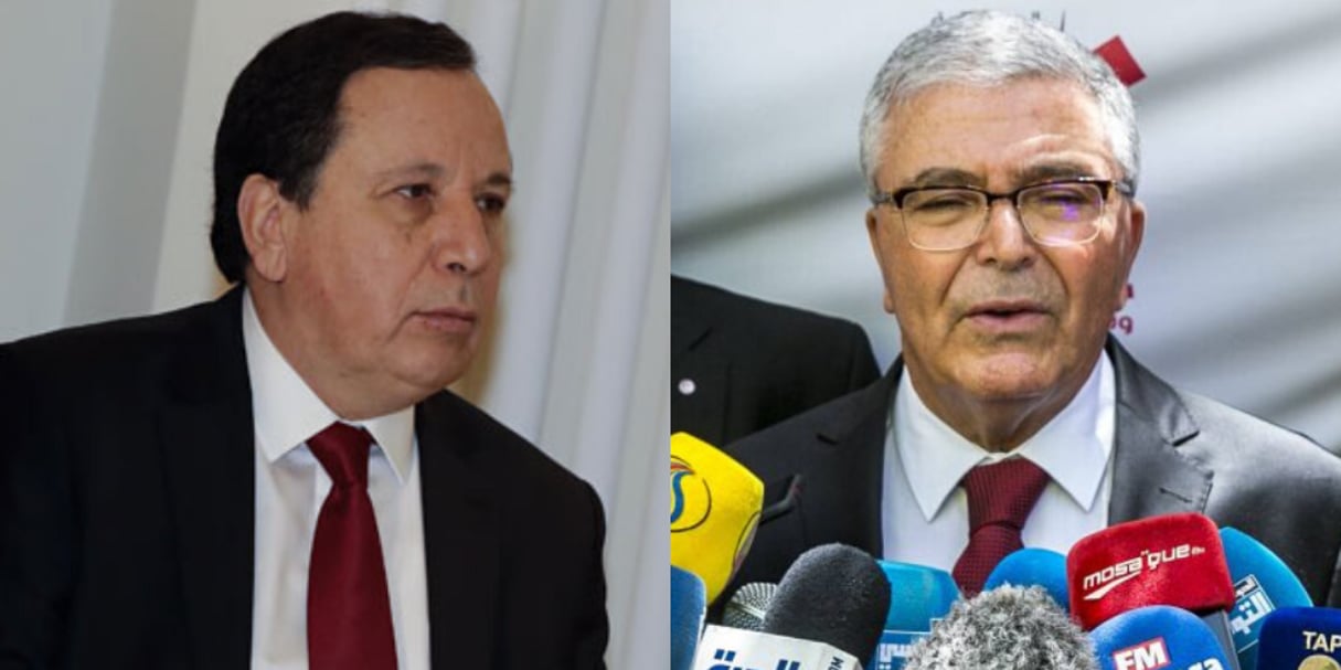 Les ministres tunisiens des Affaires étrangères, Khemaies Jhinaoui (à gauche), et de la Défense, Abdelkrim Zbidi. © DR