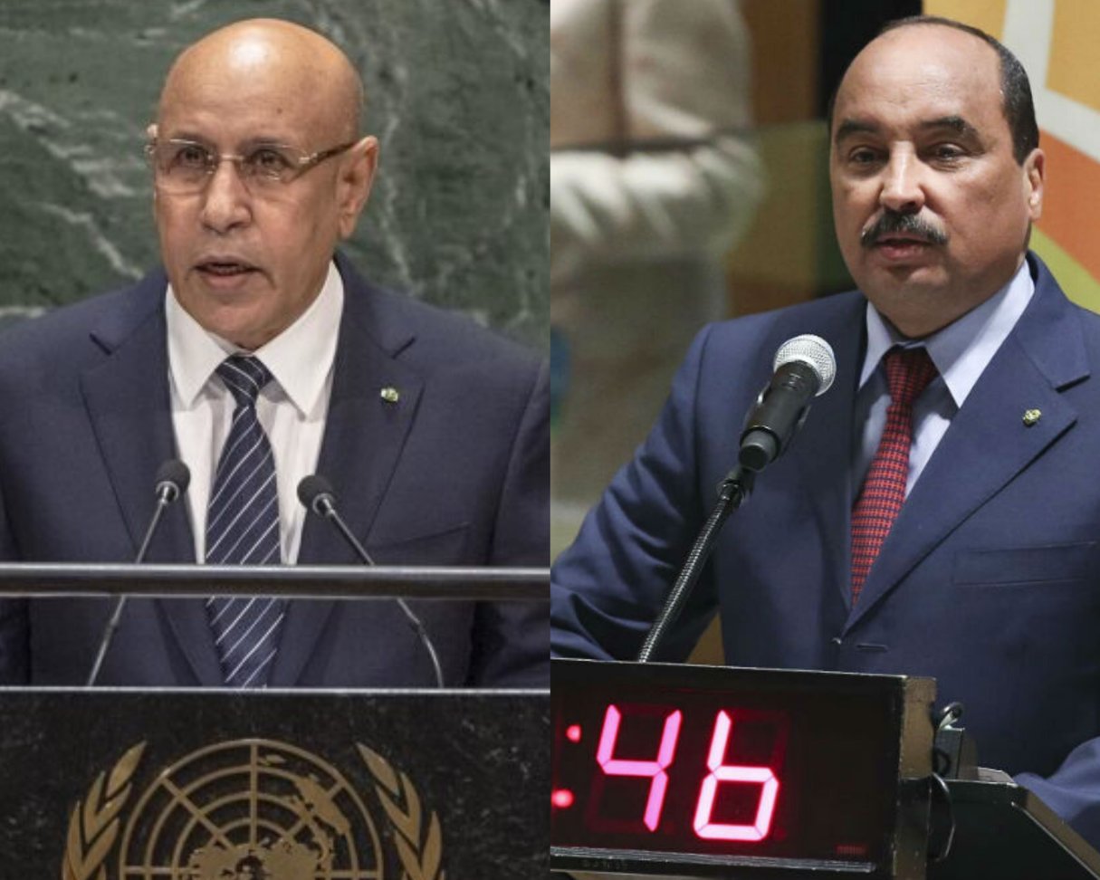L’actuel président mauritanien Mohamed Ould Ghazouani (à gauche) et son prédécesseur Mohamed Ould Abdelaziz. © DR