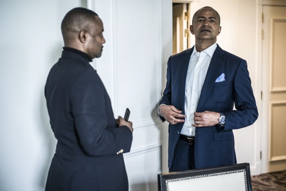 Moise Katumbi, le 28 mai 2019, à l’Hotel Conrad, Bruxelles. © Johanna de Tessières/ Collectif Huma pour JA