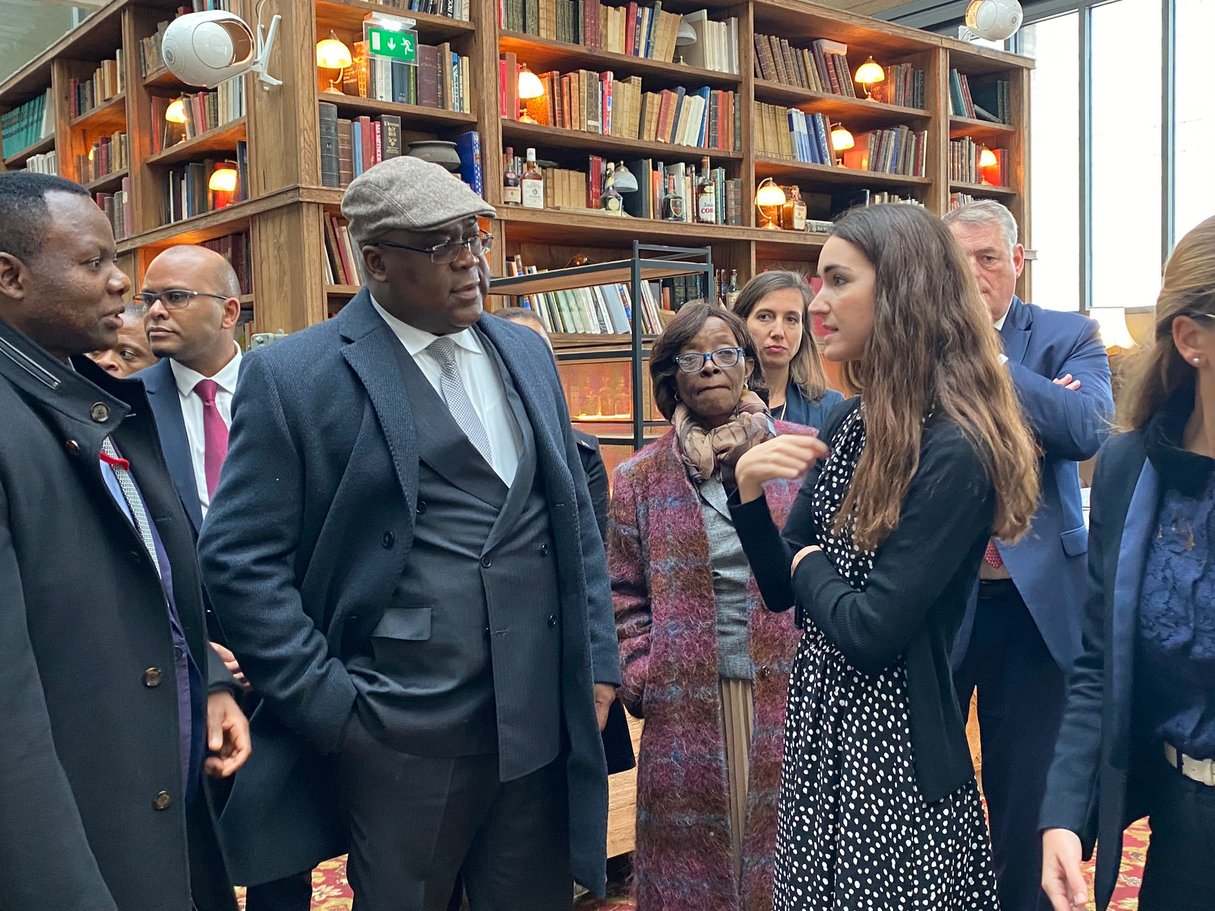 Félix Tshisekedi lors d’une visite de la Station F, un campus de start-up situé à Paris, le 13 novembre 2019. © DR / présidence RDC.