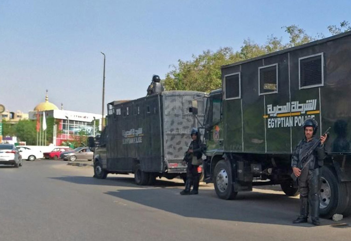 Des policiers égyptiens, au Caire, le 27 septembre 2019. © Khaled DESOUKI/AFP