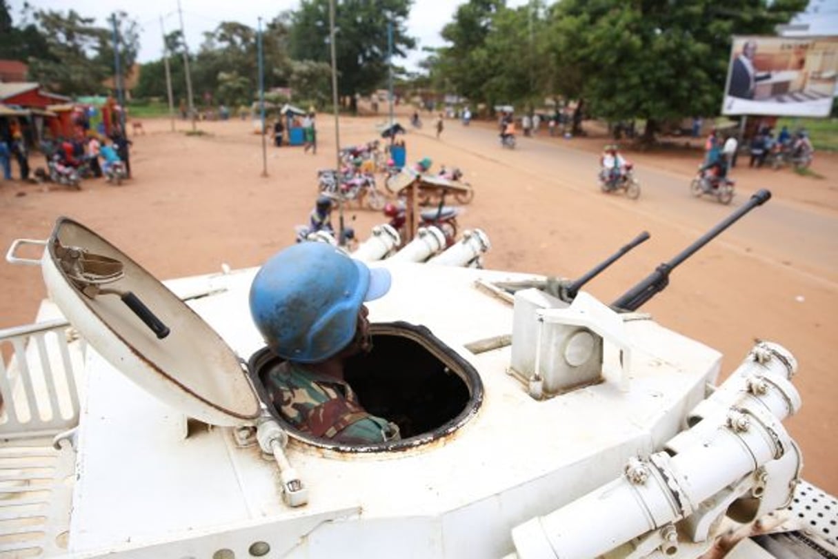 Un Casque bleu en patrouille à Beni, en 2014 (archive/illustration). © Photo MONUSCO/Abel Kavanagh