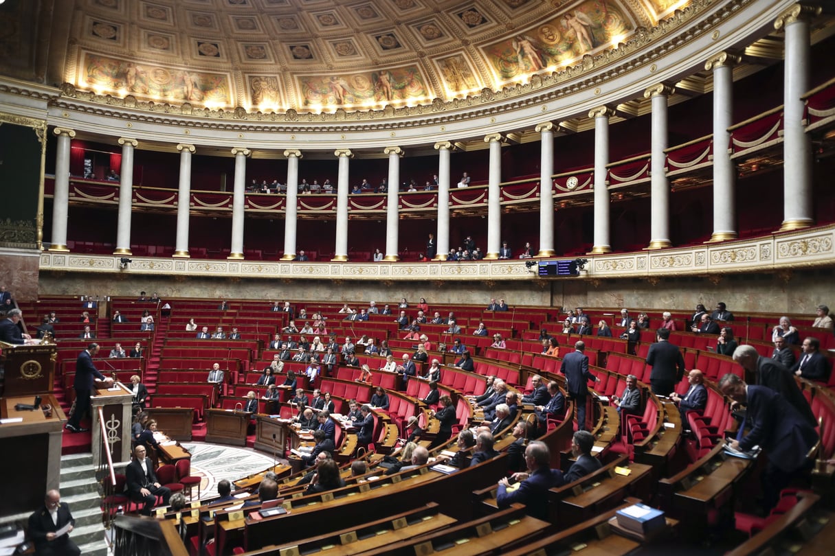 Lors d’un discours du Premier ministre français, Edouard Philippe, sur la réforme des lois sur l’immigration, le 7 octobre 2019 à l’Assemblée nationale. © Thibault Camus/AP/SIPA