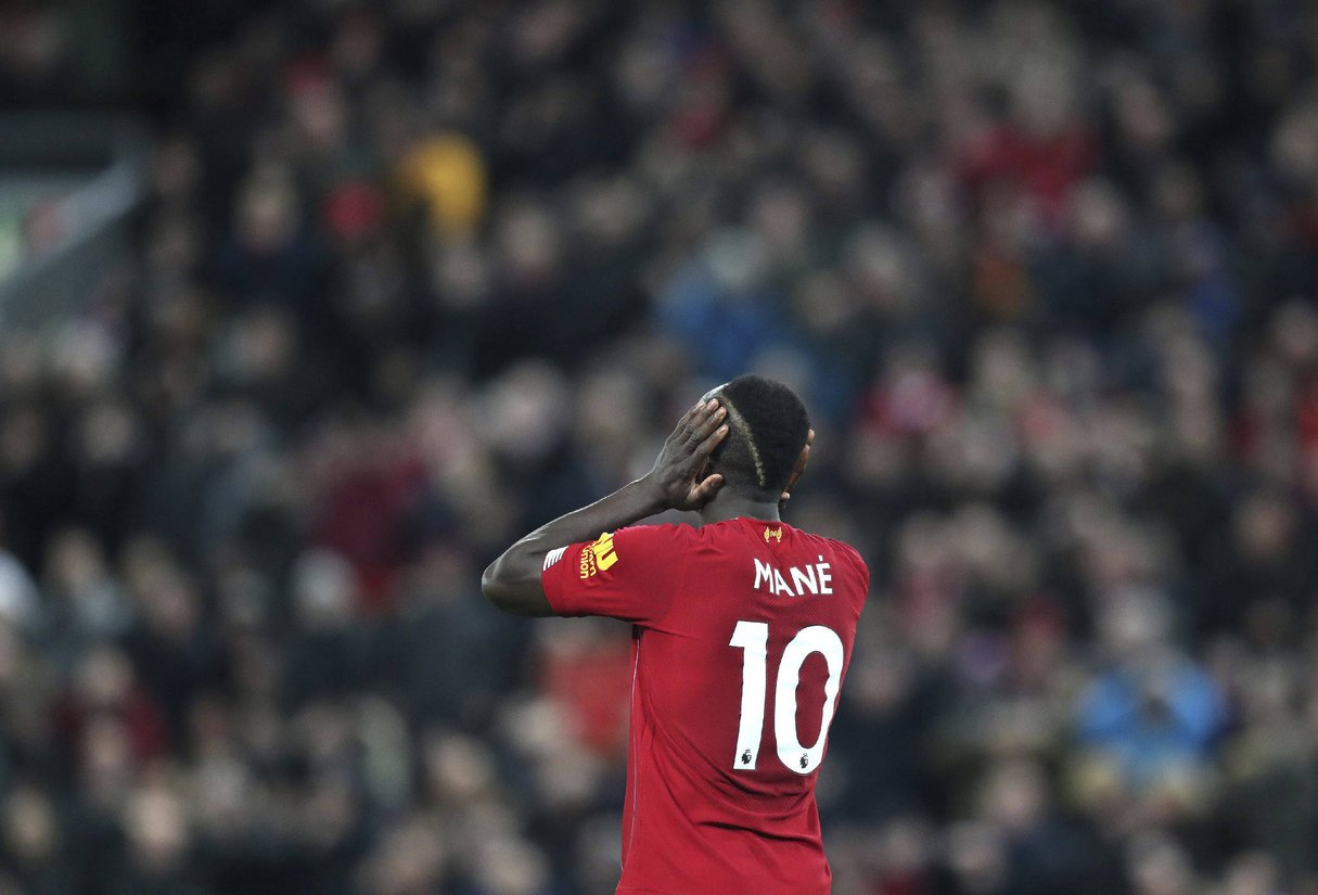 Sadio Mané lors du match Liverpool-Everton, mercredi 4 décembre 2019 (image d’illustration). © Jon Super/AP/SIPA