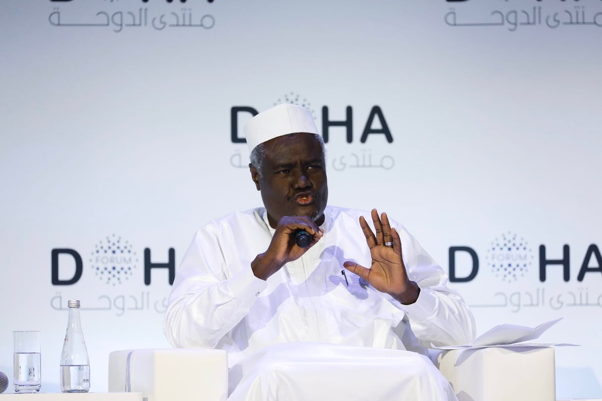 Le président de la Commission de l’Union africaine, Moussa Faki, lors du Forum de Doha, au Qatar, le 14 décembre 2019. © DR / Moussa FAKI / UA