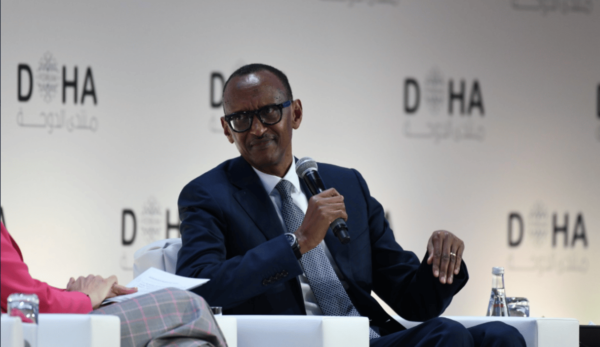 Le président rwandais Paul Kagame au Forum de Doha, le 14 décembre. © DR/Doha Forum