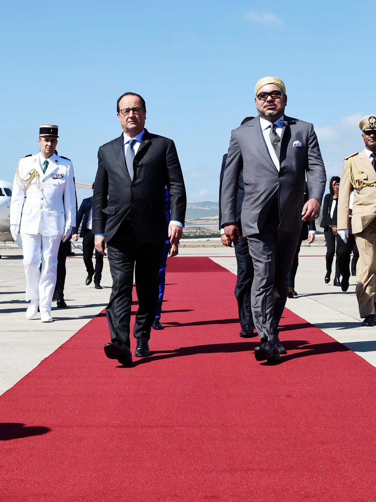 Avec François Hollande, à Tanger, le 19 septembre 2015. &copy; Alain Jocard/AP/SIPA