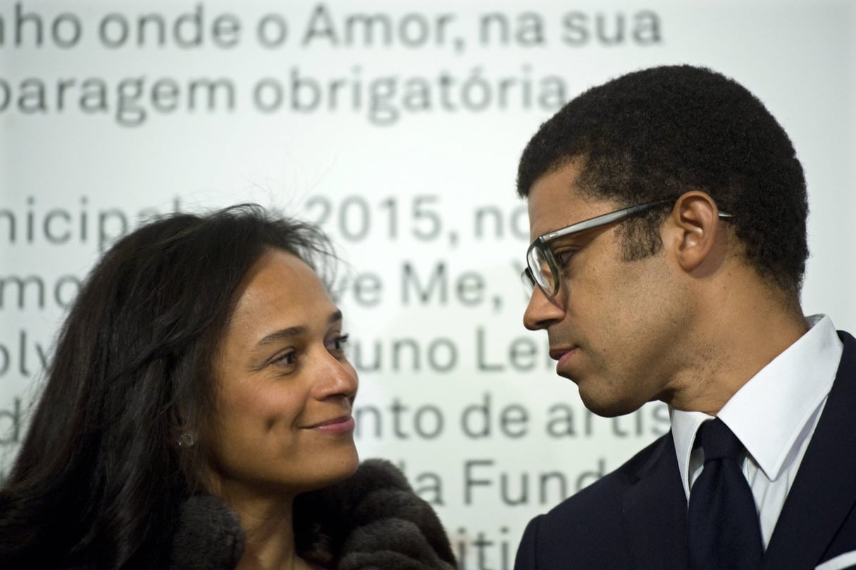 Isabel dos Santos et son époux Sindika Dokolo, à Porto, en mars 2015. © Paulo Duarte/AP/SIPA