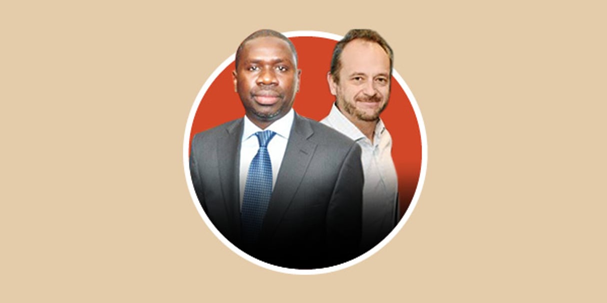 Omar Youm, ministre sénégalais des Infrastructures (à gauche), et Xavier Idier, DG de Senac SA, filiale d’Eiffage (à droite) © JA