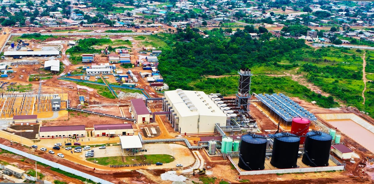 La centrale thermique de Maria-Gléta II (127 MW), à Abomey-Calavi. © RODRIGUE AKO/PR Bénin