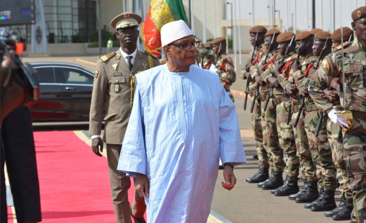 Le président malien IBK quitte Bamako pour Nouakchott, le 24 février 2020. © Présidence Mali