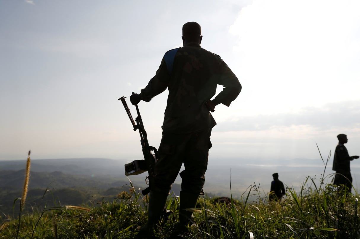 Un soldat des FARDC près de Beni, dans l’est de la RDC. © REUTERS/Goran Tomasevic