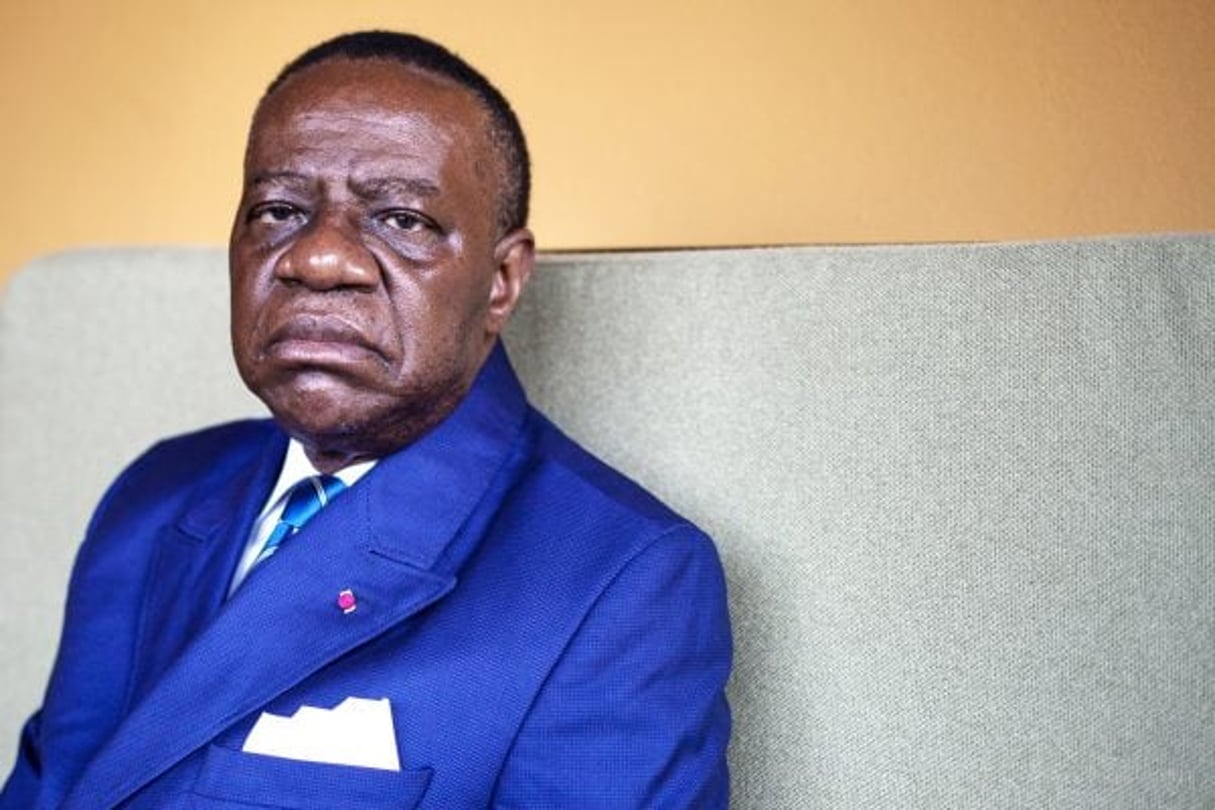 En juin 2018. Jacques Fame Ndongo est considéré comme l’idéologue du régime. © Adrienne Surprenant / Collectif Item pour JA