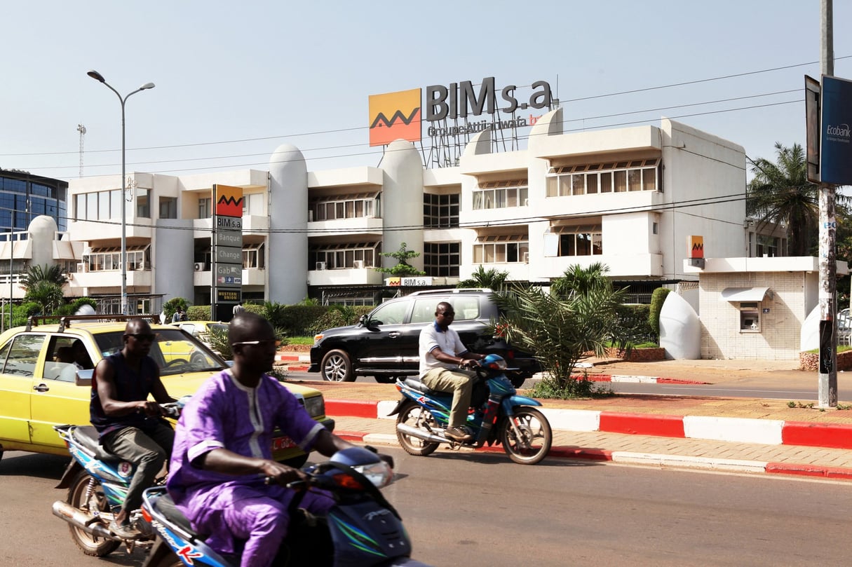 Siège de la Banque internationale pour le Mali (BIM), filiale du groupe Attijariwafa Bank. La BIM est la première banque des Maliens de l’étranger. &copy; Sébastien Rieussec pour JA