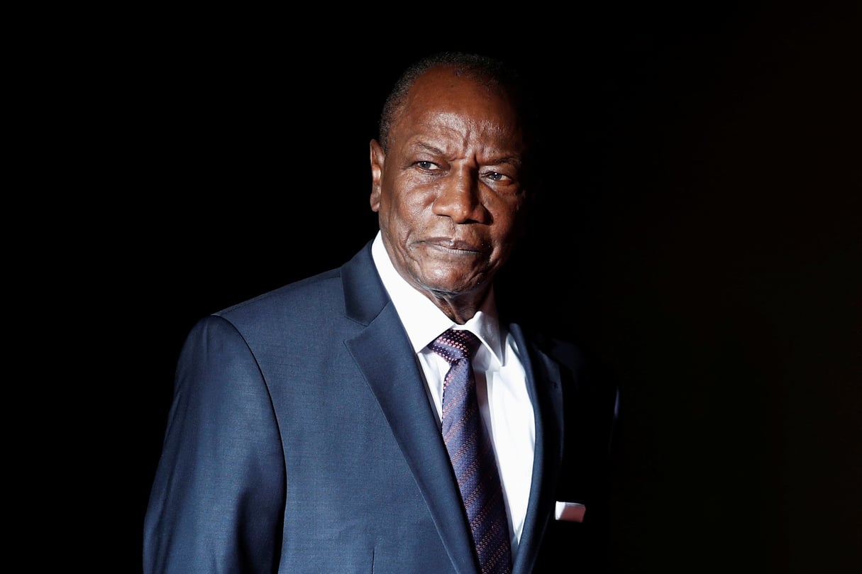 Alpha Condé, le chef de l’État guinéen. © Benoit Tessier/REUTERS