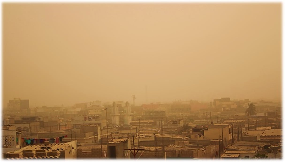 Une tempête de sable à Dakar, en janvier 2015. © Wikimedia Commons