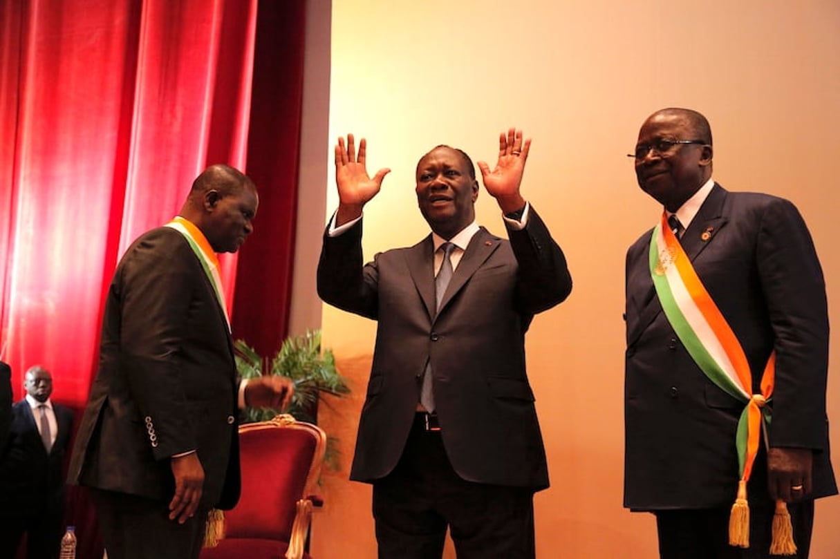 Le président ivoirien Alassane Ouattara, devant le Congrès, à Yamoussoukro, le 5 mars 2020. © Présidence ivoirienne