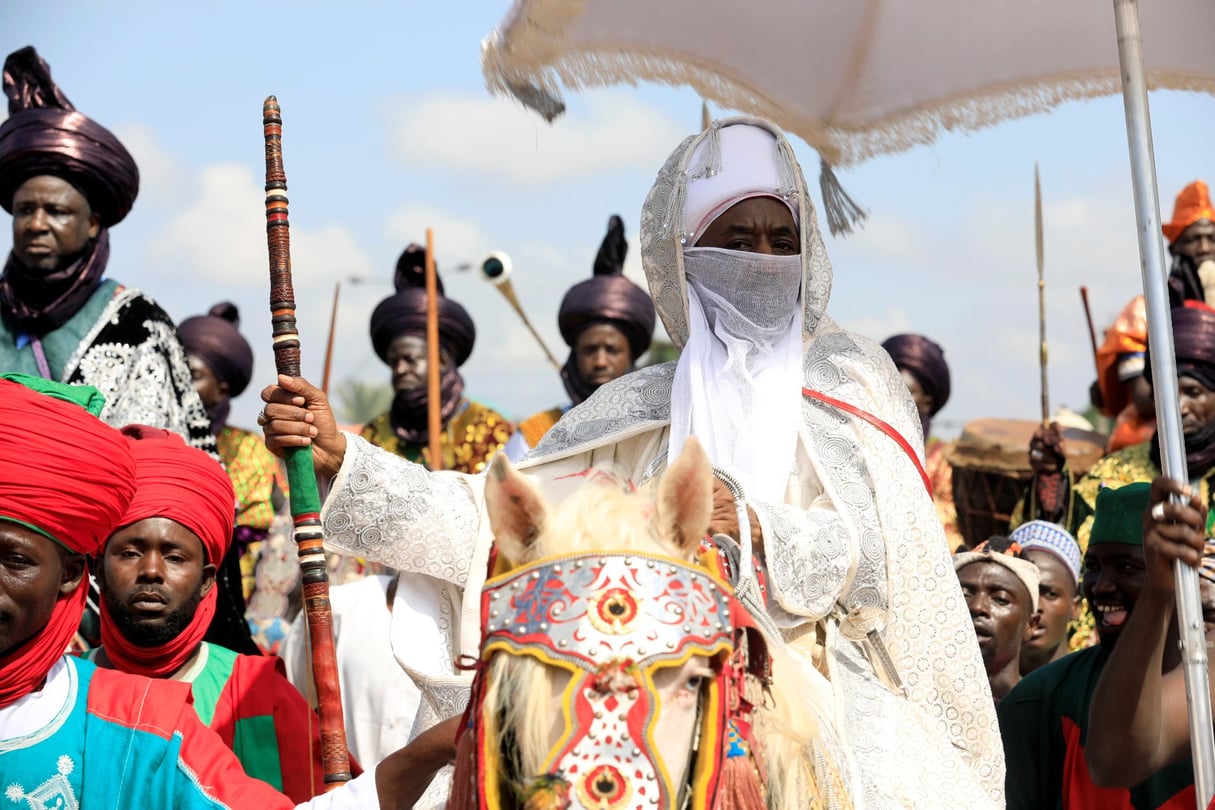 L’émir de Kano, Muhammad Lamido Sanusi II, lors de la célébration de l’Aïd-el-Adha, en septembre 2017 à Kano. &copy; REUTERS/Akintunde Akinleye