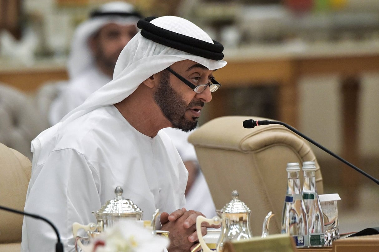 Mohamed bin Zayed al-Nahyan (MbZ), le prince héritier d’Abou Dhabi. © Alexei Nikolsky/TASS/Sipa USA/SIPA