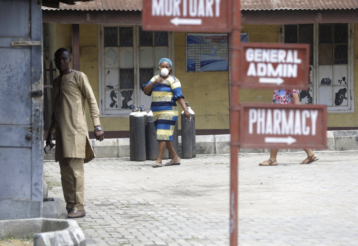 L’hôpital Yaba Mainland, à Lagos, au Nigéria, le 28 février 2020 © AP Photo/ Sunday Alamba