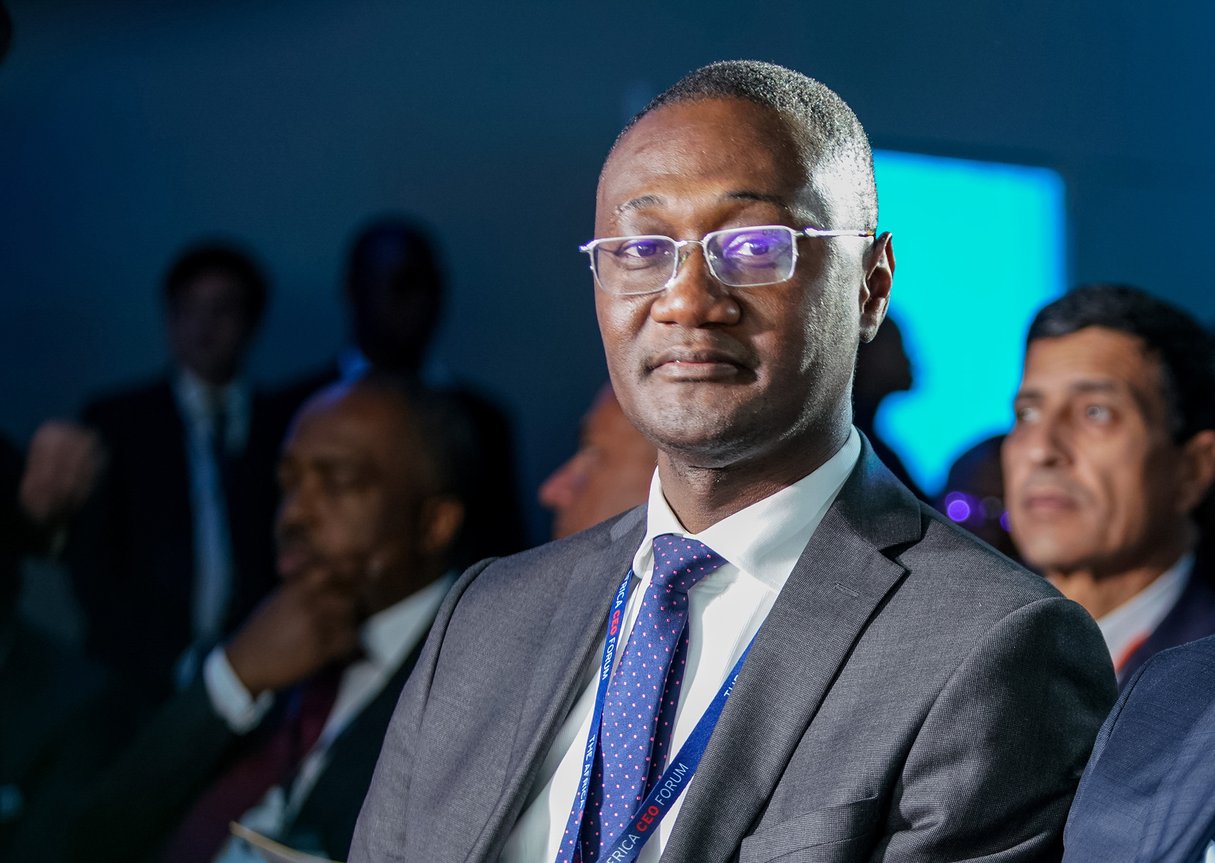 Moussa Sanogo, le ministre ivoirien chargé du Budget et du Portefeuille de l’État, à l’Africa CEO 2018. © Jacques Torregano/ACF