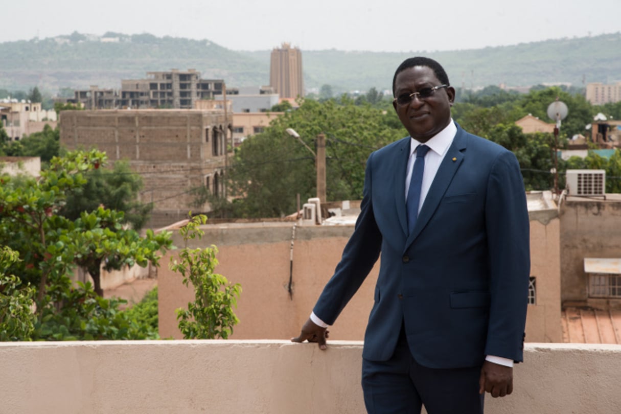 Soumaïla Cissé, le chef de file de l’opposition malienne, en juin 2018 à Bamako (Archives). © Nicolas Réméné pour JA