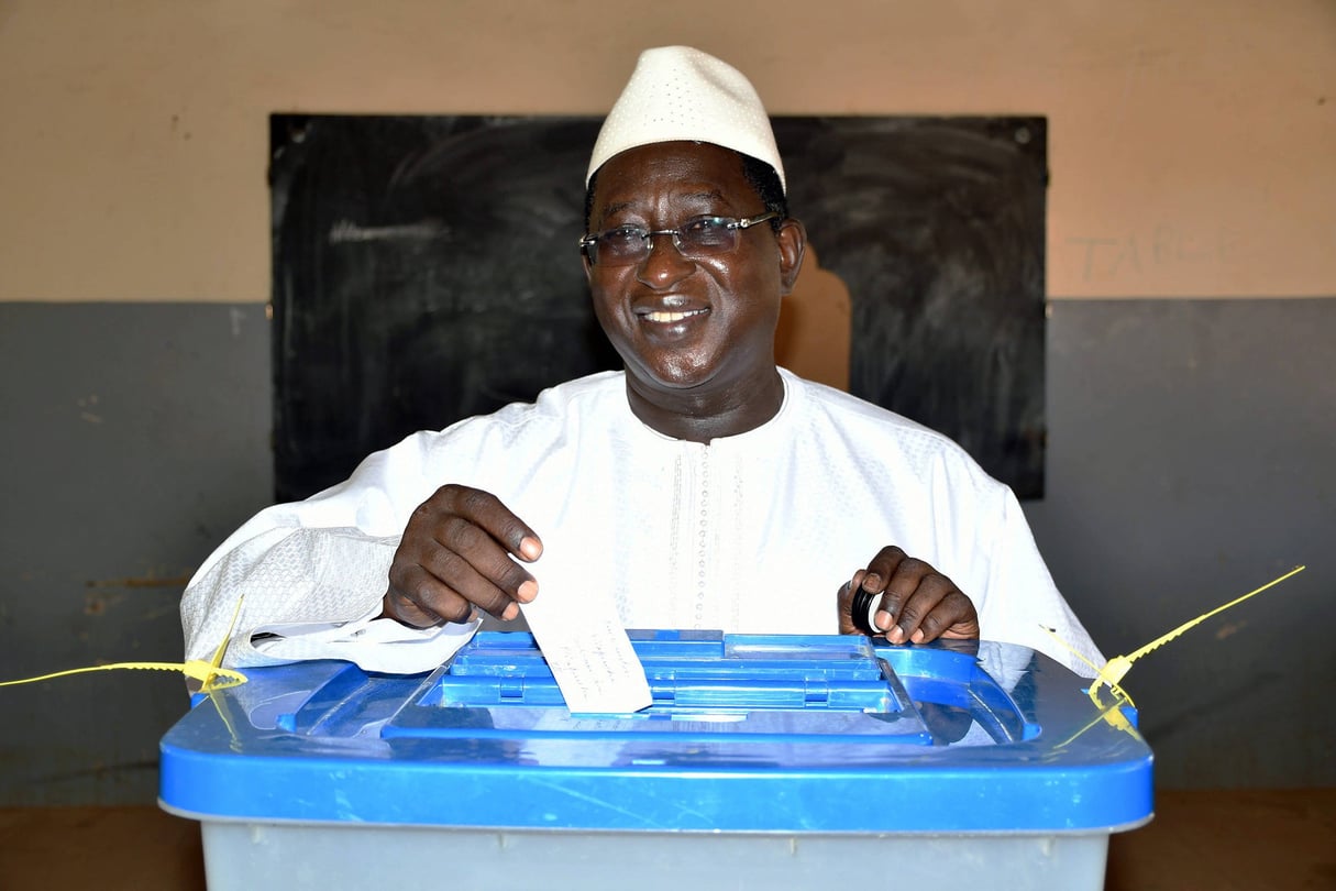 L’opposant au président Ibrahim Boubacar Keita, Soumaïla Cissé, le 12 août 2018. © Boubacar Sada Sissoko/AP/Sipa