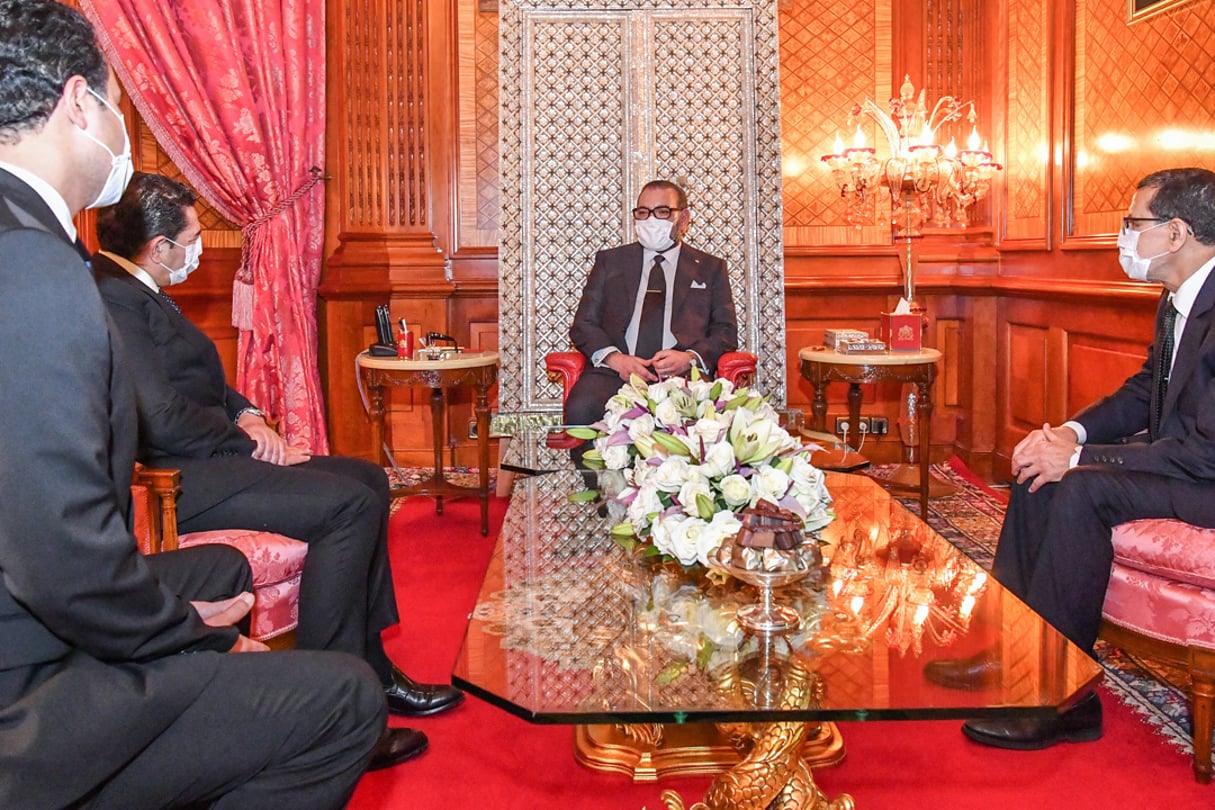 Le roi Mohammed VI reçoit Saaid Amzazi et le charge des fonctions de porte-parole du gouvernement. © MAP