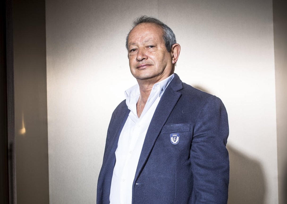 Le milliardaire égyptien Naguib Sawiris en mars 2016. © Antonin Borgeaud pour JA