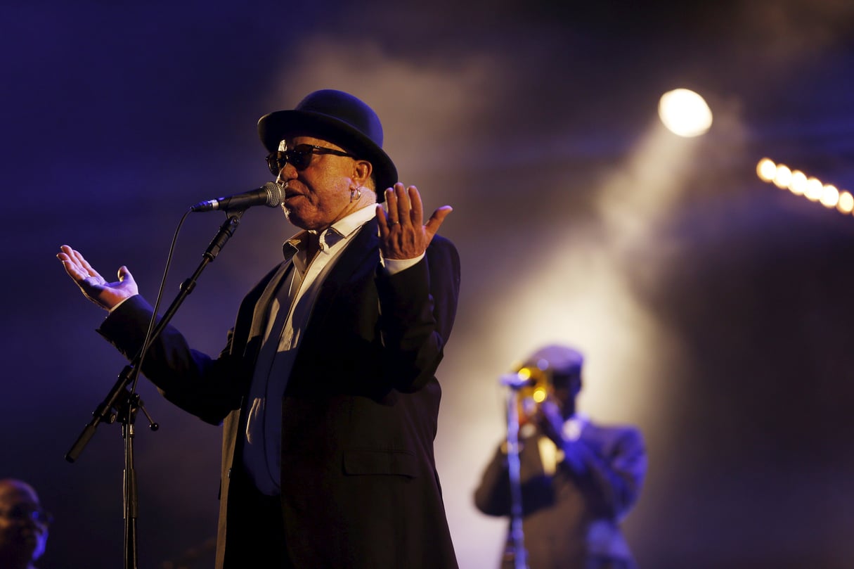 Le chanteur Salif Keïta lors de la 14ème édition du festival Mawazine, à Rabat. © Youssef Boudlal /REUTERS