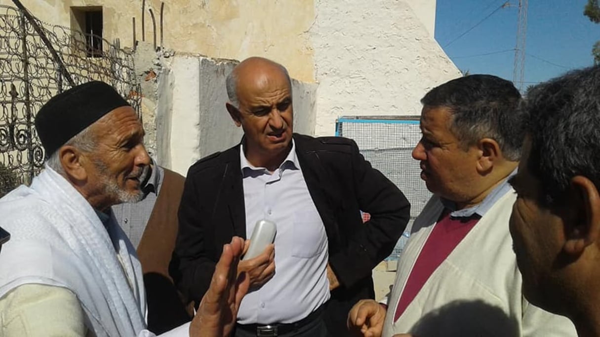 Houcine Jrad, maire de la commune de Houmt El Souk, sur l’île de Djerba (Tunisie), se mobilise pour faire lever le blocus. © DR