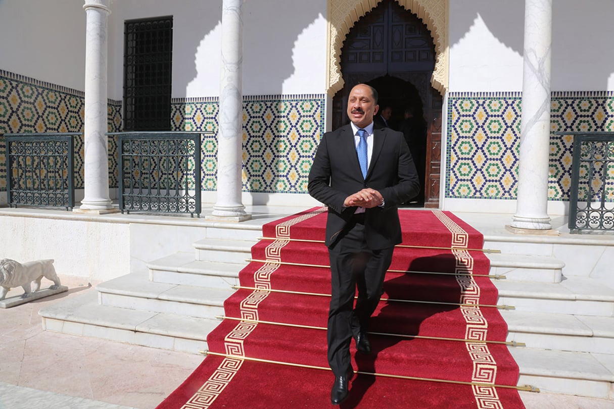 Mohamed Abbou, ministre de la Fonction publique et de la lutte anti-corruption, à Tunis, Dar Dhiafa Palace, le 28 février 2020. © Hichem