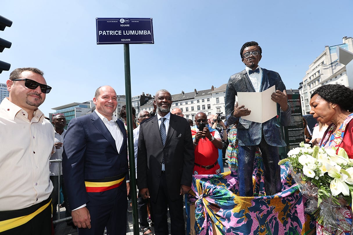 Le maire de Bruxelles lors du baptême du square Patrice-Lumumba, le 30 juin 2018. © Didier Bauweraerts/ISOPIX/SIPA