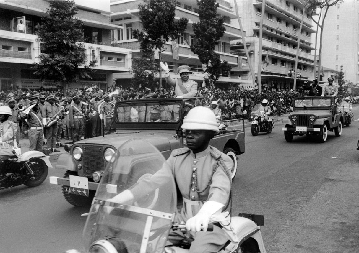 Le président Joseph Kasa-Vubu, le 30 juin 1965, lors de la célébration du cinquième anniversaire de l’indépendance du Congo. © AFP