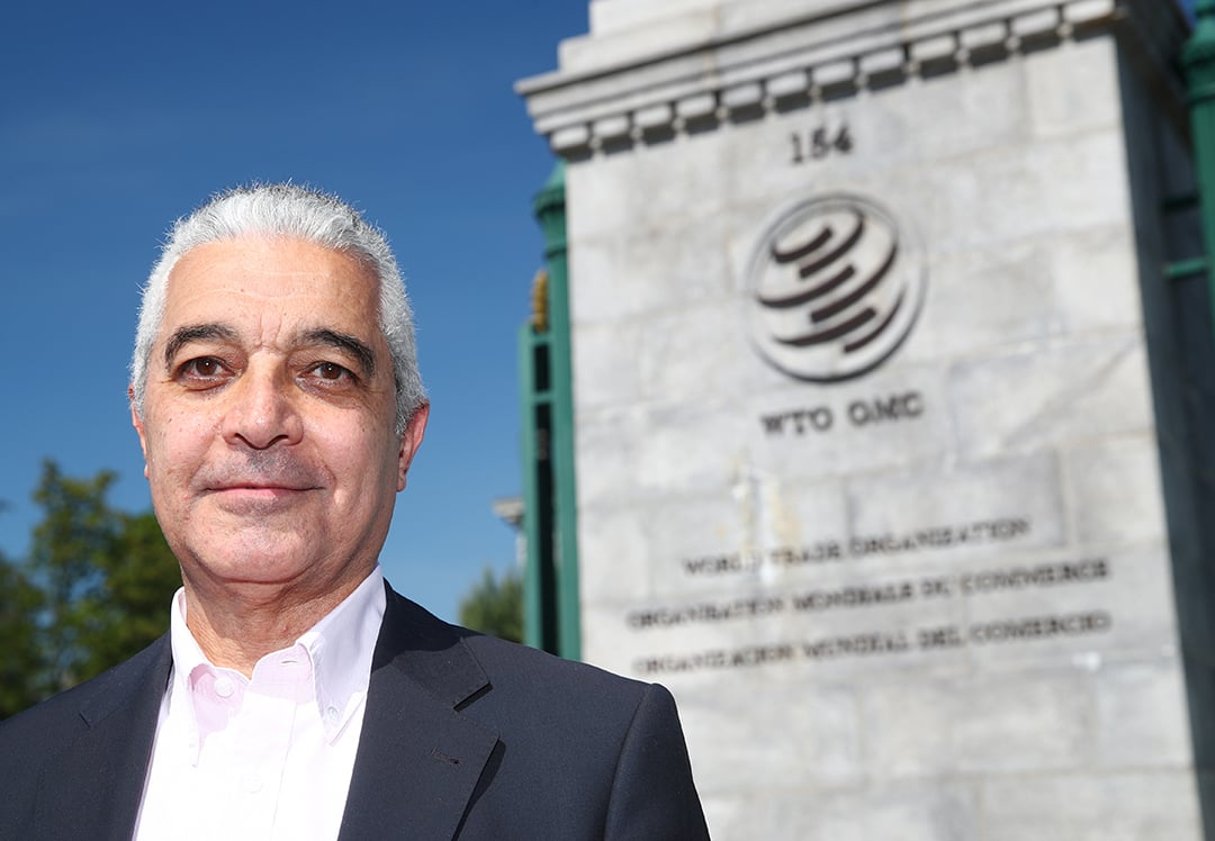 Abdel Hamid Mamdouh, candidat à la direction générale de l’OMC. Ici, à Genève, en juin 2020. © Denis Balibouse/Reuters