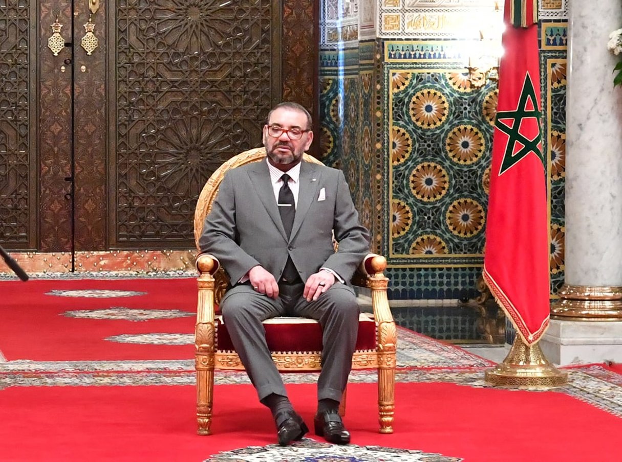 Le roi Mohammed VI, en mars 2020. © MAP
