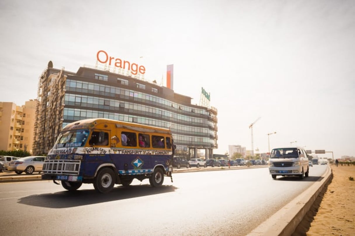 Le siège d’Orange Sénégal, à Dakar en 2017. © Clement TARDIF /JEUNE AFRIQUE