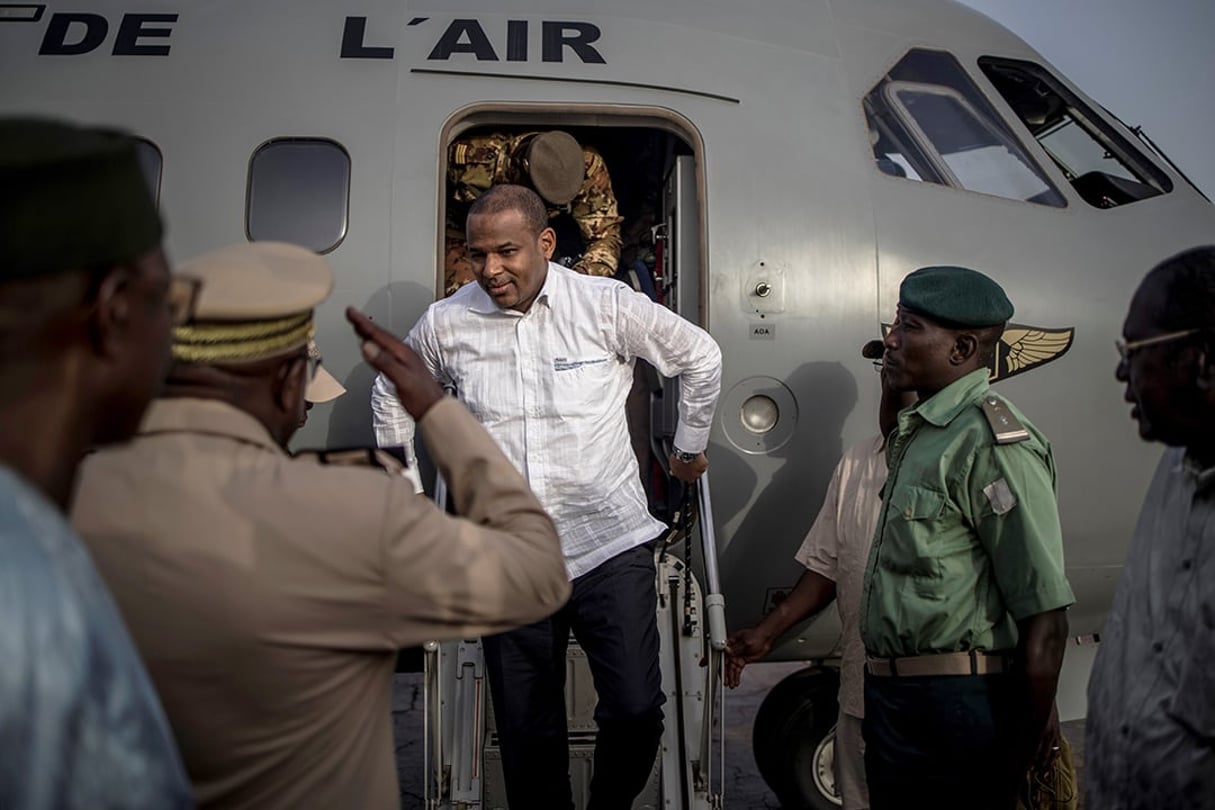 Le Premier ministre malien Boubou Cissé à son arrivée à Sévaré (Centre), le 3 juillet 2019. © MARCO LONGARI/AFP