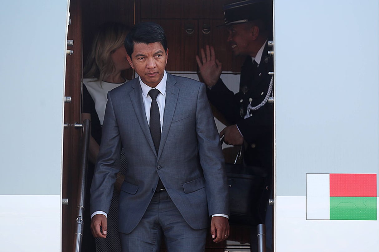 Andry Rajoelina à son arrivée au sommet Russie-Afrique, à Sotchi, le 22 octobre 2019. © Yegor Aleyev/TASS/Sipa