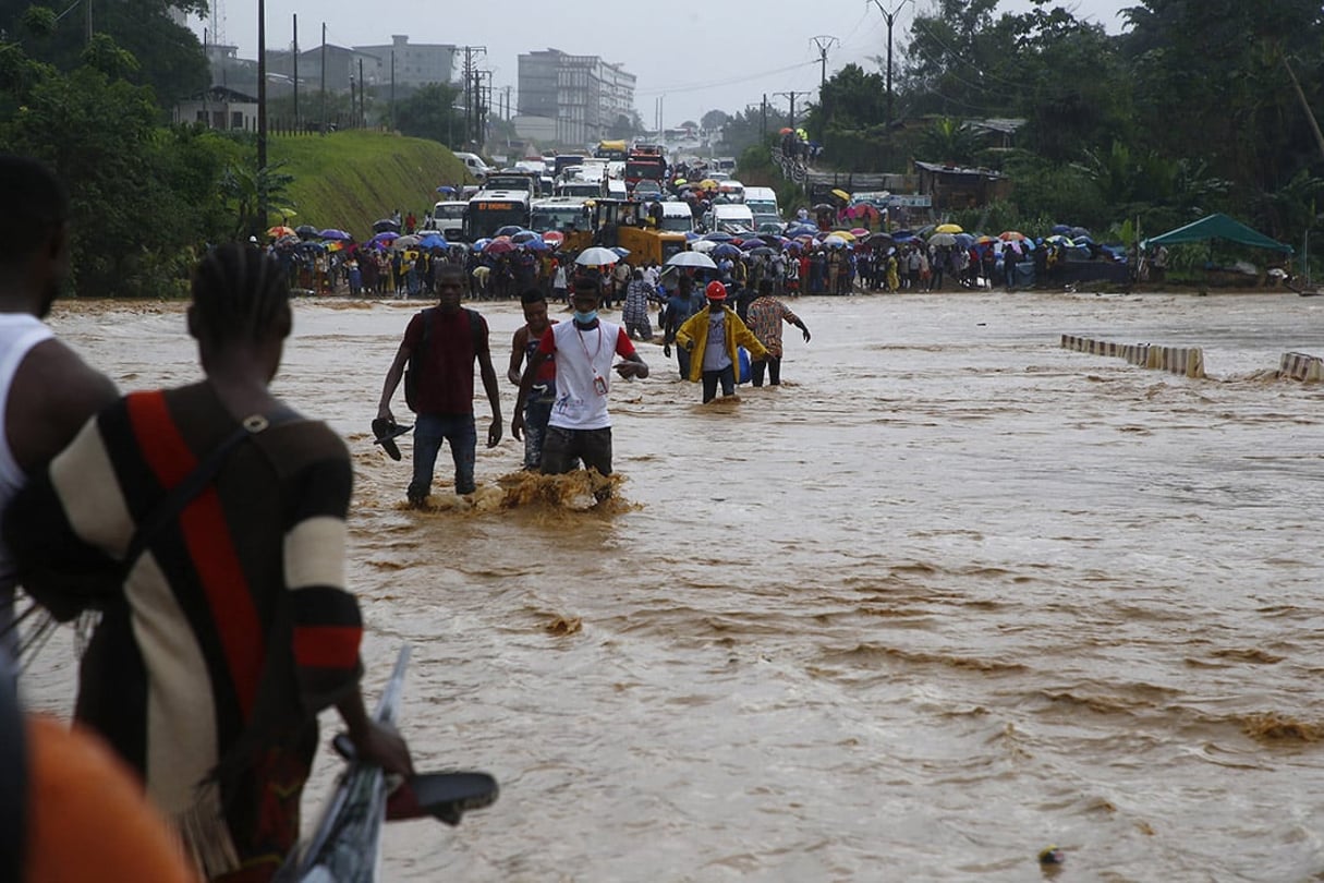 Inondations à Abidjan, le 25 juin 2020 © LEGNAN KOULA/EPA/MAXPPP
