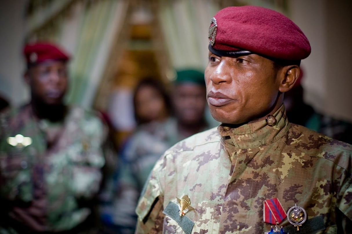Moussa Dadis Camara, l’ancien chef de la junte guinéenne. © DENIS ALLARD/REA
