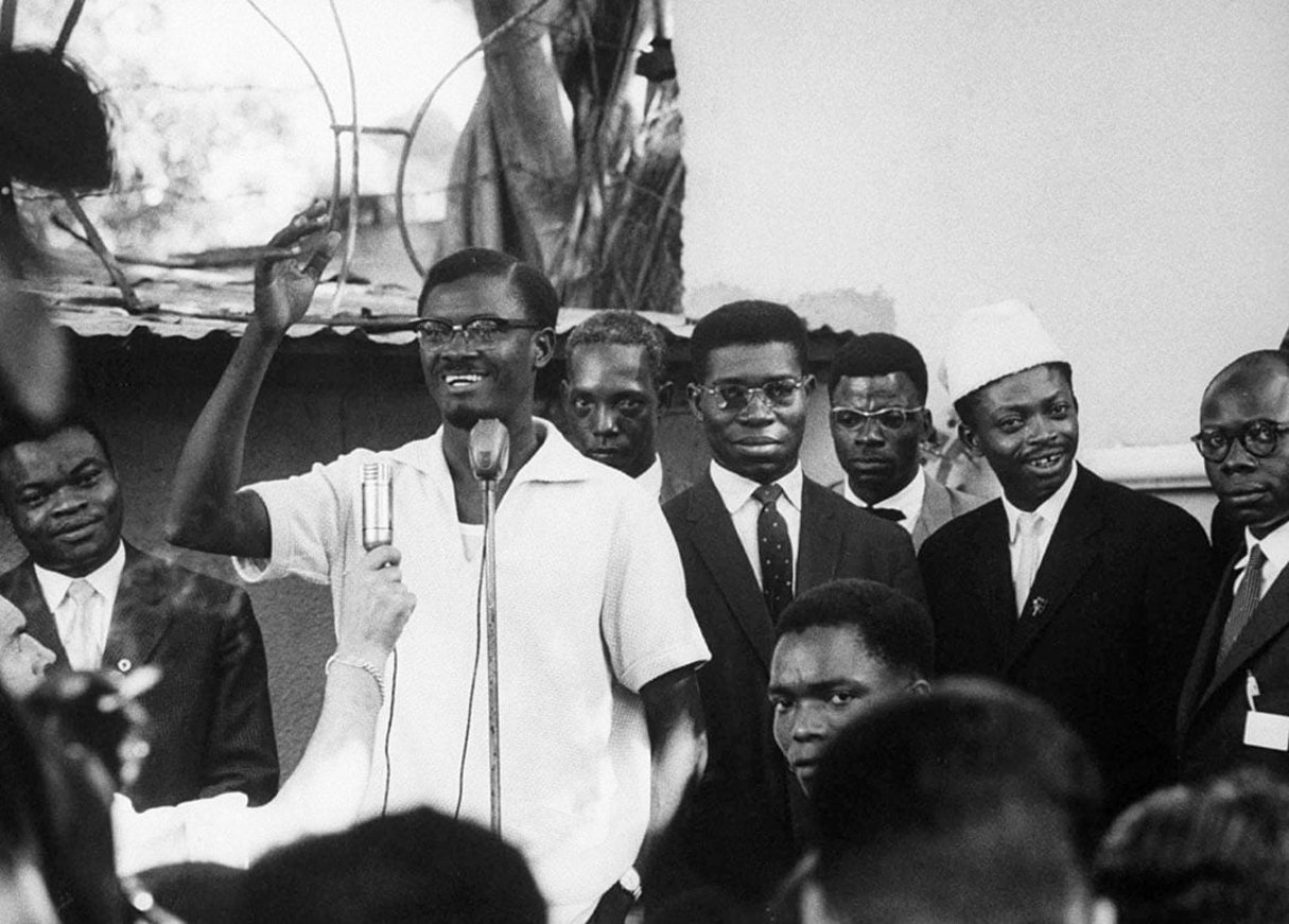 Patrice Lumumba s’exprimant lors d’un rassemblement politique au moment de l’indépendance. © Terence Spencer/The LIFE Images Collection via Getty Images