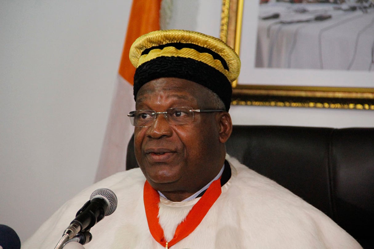 Mamadou Koné, président du Conseil constitutionnel ivoirien. © AMAH SALIOU/APANEWS