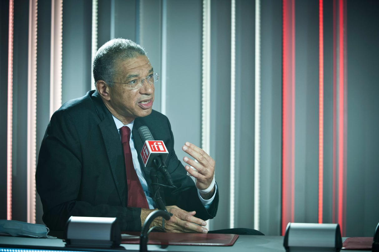 Lionel Zinsou, à RFI, le 4 septembre 2020. © Vincent Fournier pour JA