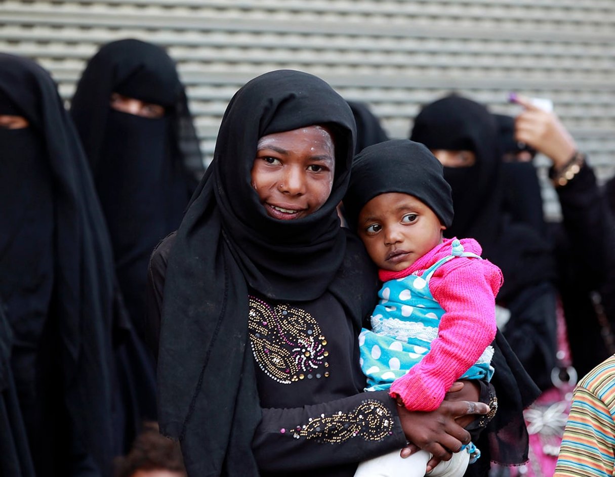 Les conditions de vie des Noirs au Yémen se sont dégradées avec le conflit. © MOHAMMED HUWAIS/AFP