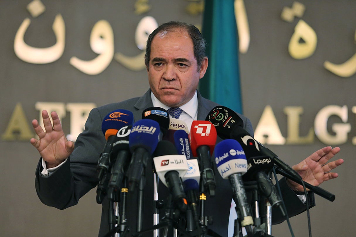 Sabri Boukadoum, le ministre algérien des Affaires étrangères, le 29 février 2020 à Alger. © Ramzi Boudina/REUTERS